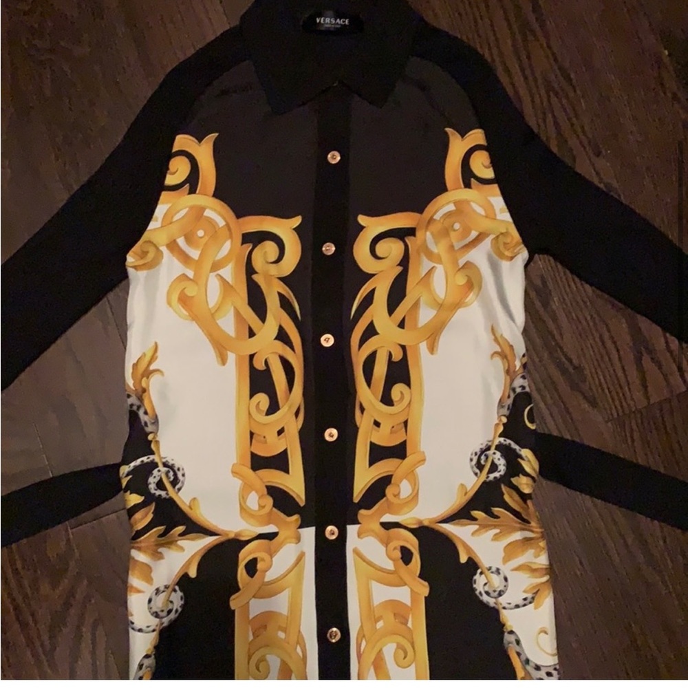 Versace Barocco-print shirt dress - Picture 2 of 6